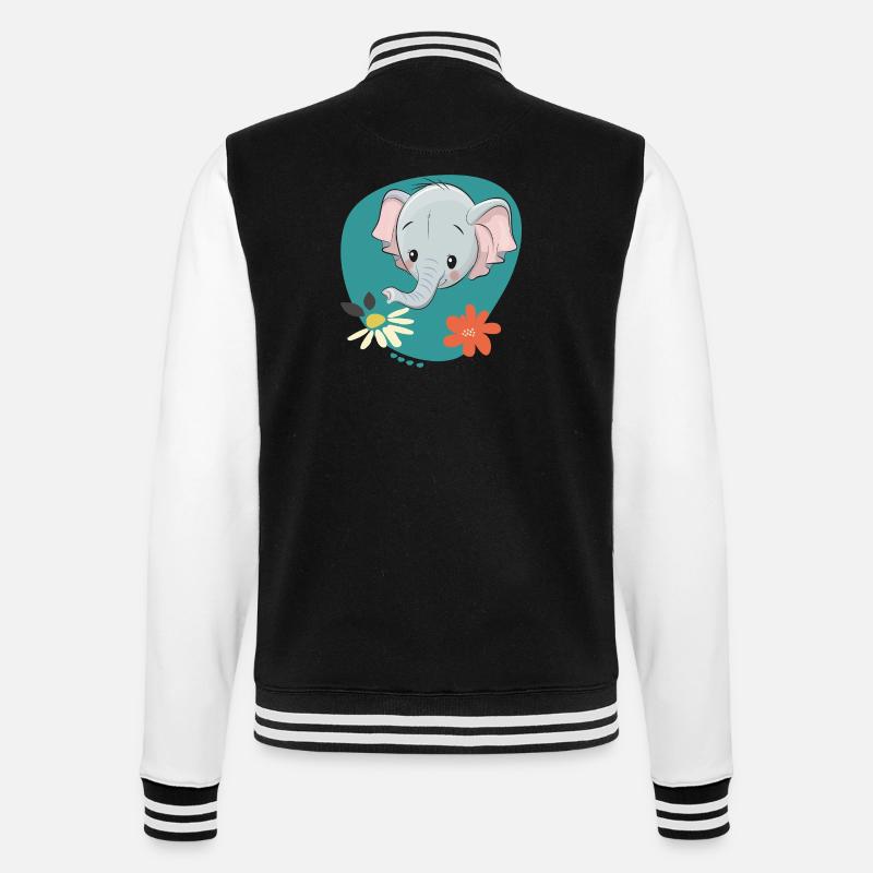 Éléphant - Veste Teddy - noir/blanc