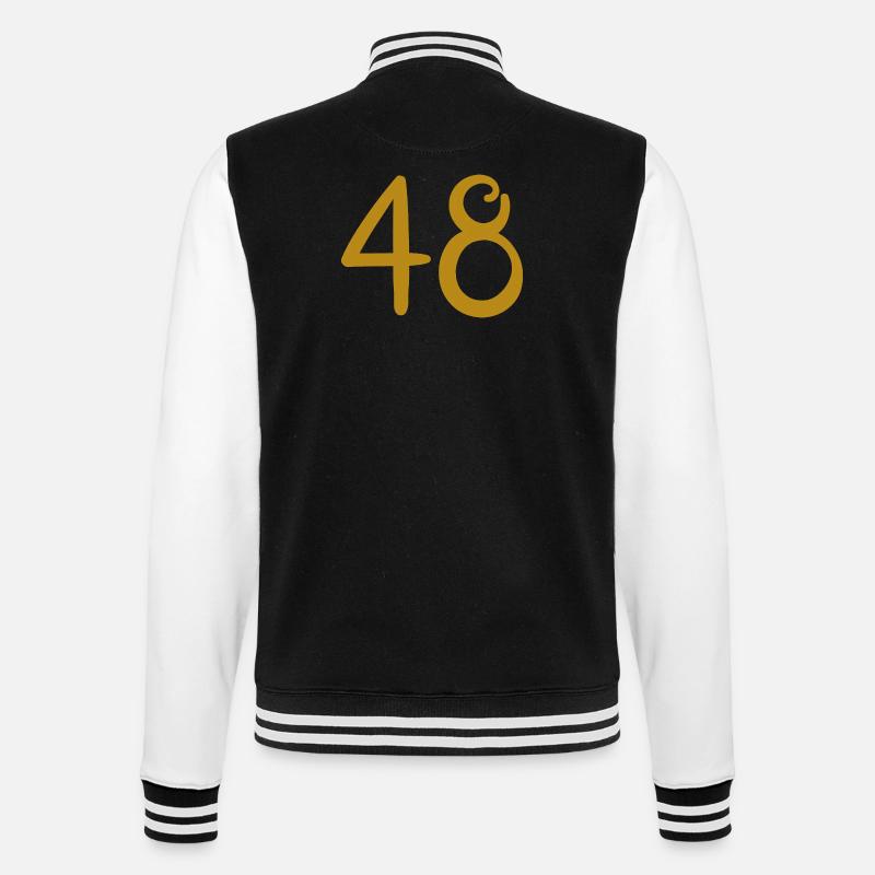 48 - College Sweat Jacket - black/white