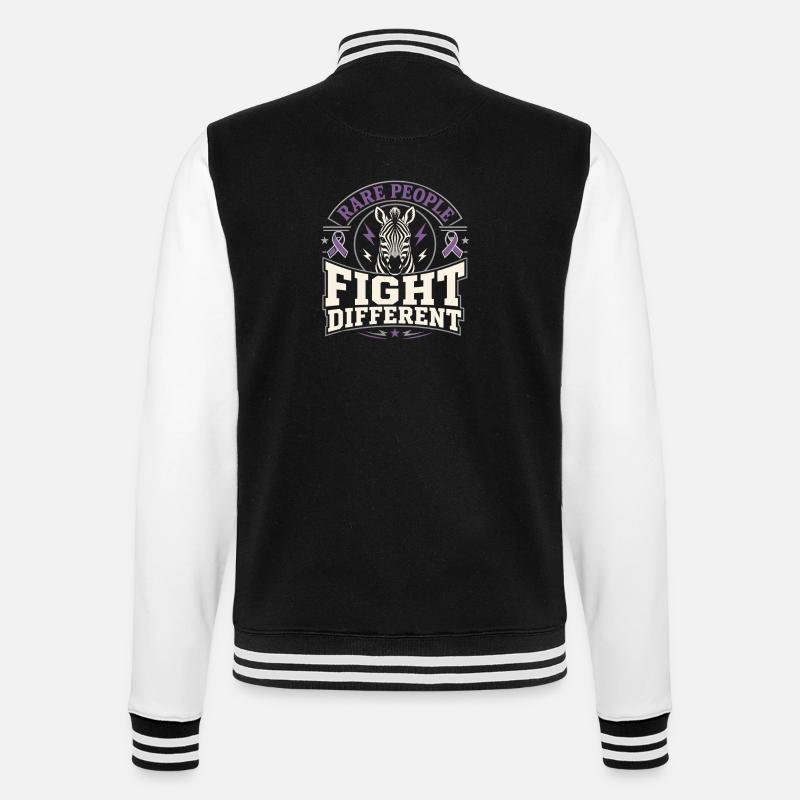 Eds-bewusstsein Ehlers-danlos Zebra-krieger - College-Sweatjacke - Schwarz/Weiß