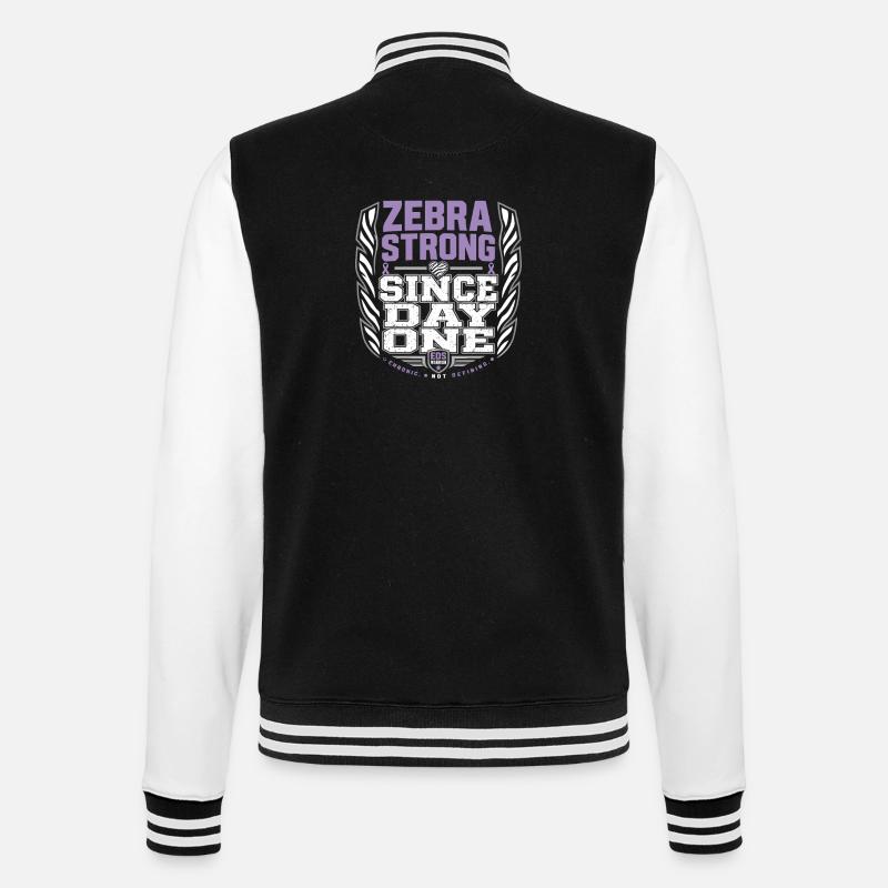 Eds-bewusstsein Ehlers-danlos Zebra-krieger - College-Sweatjacke - Schwarz/Weiß