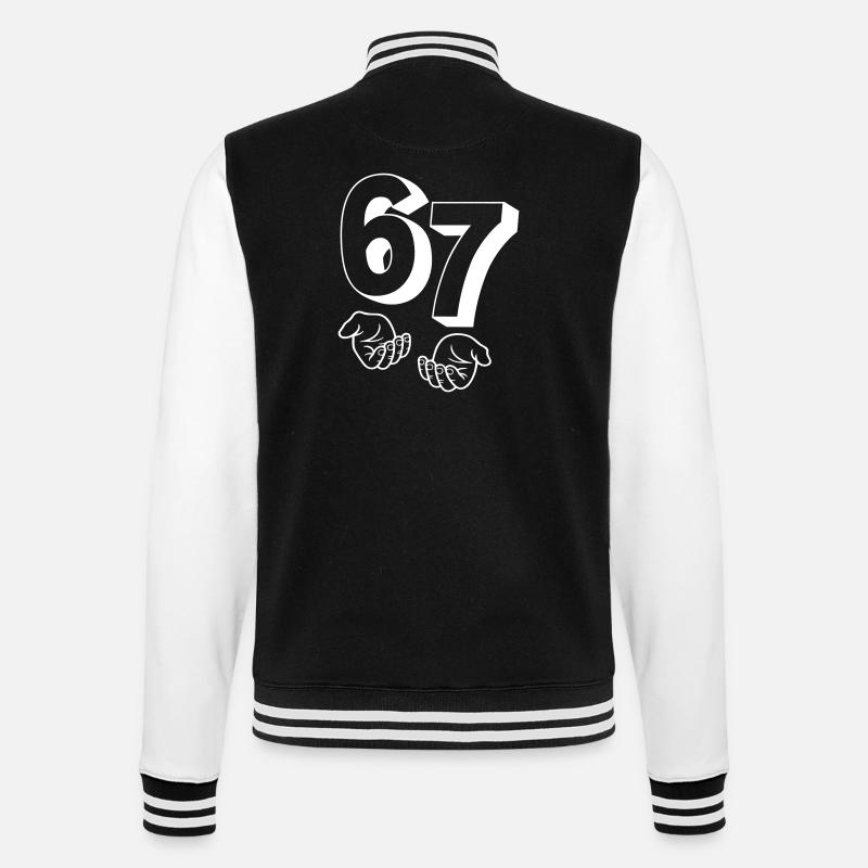 76 mains « six sept » - Veste Teddy - noir/blanc