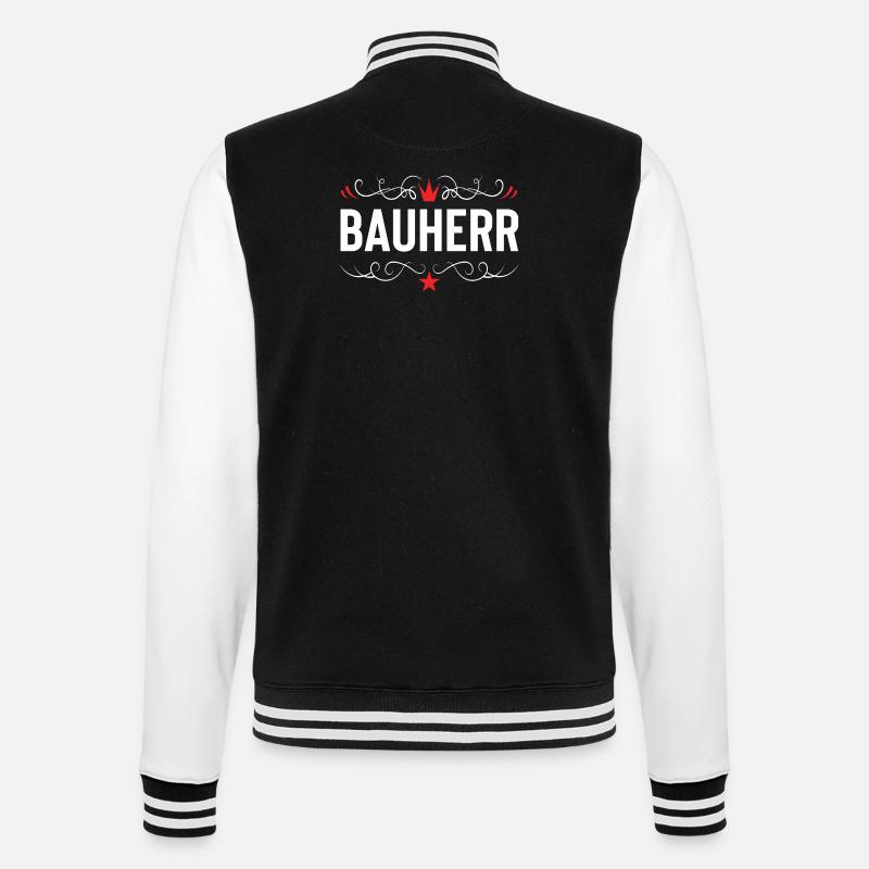 Client House Construction - College Sweat Jacket - black/white