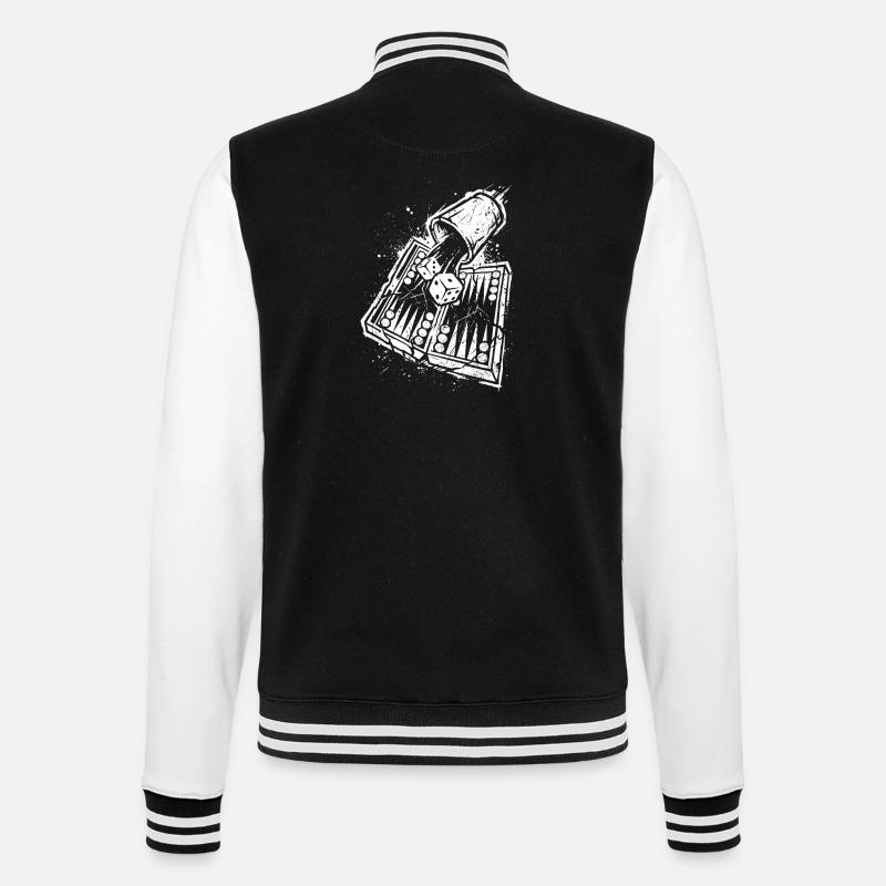 Backgammon | Board Game | Gift - College Sweat Jacket - black/white