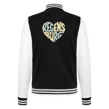 Regensburg Heart Design - College Sweat Jacket - black/white - Back - Marisol (170cm)