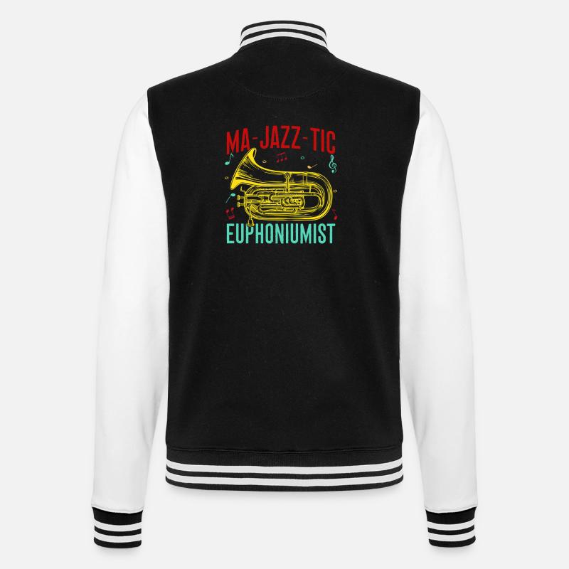 Euphonium Ma-Jazz-Tic Euphoniumist Baritone - College Sweat Jacket - black/white