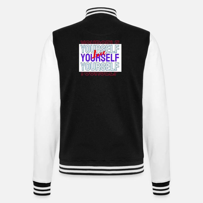 Love Yourself Pattern Love Yourself - College Sweat Jacket - black/white