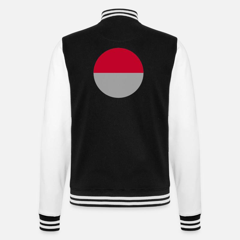 Drapeau indonésien - Veste Teddy - noir/blanc