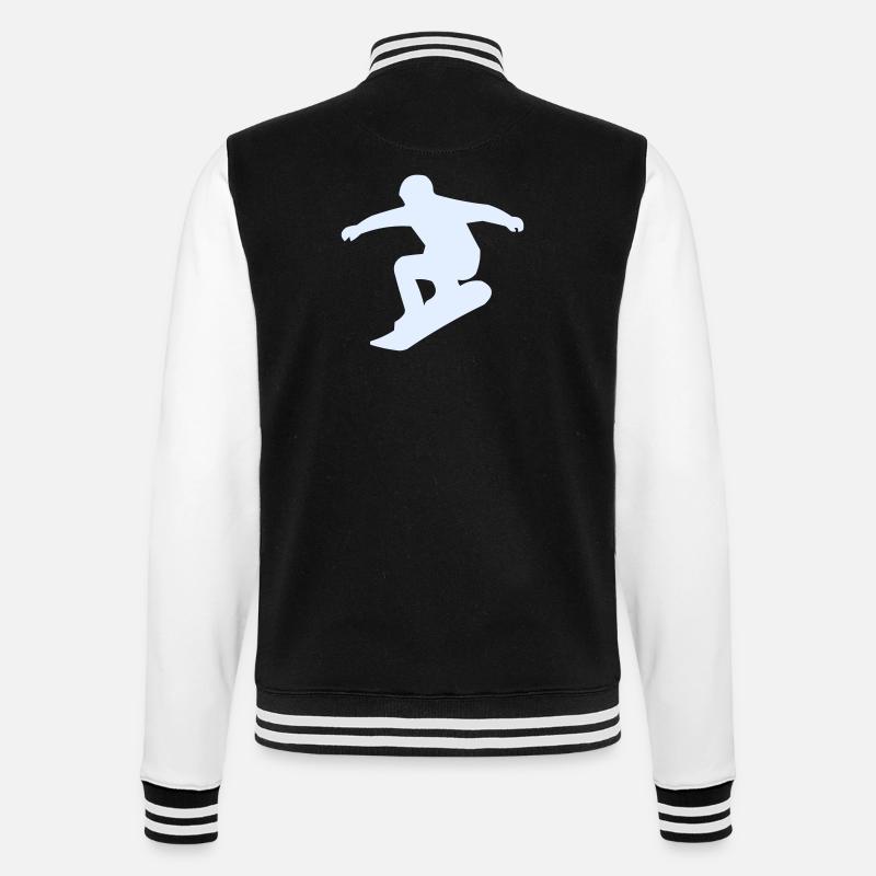Snowboarders - College Sweat Jacket - black/white