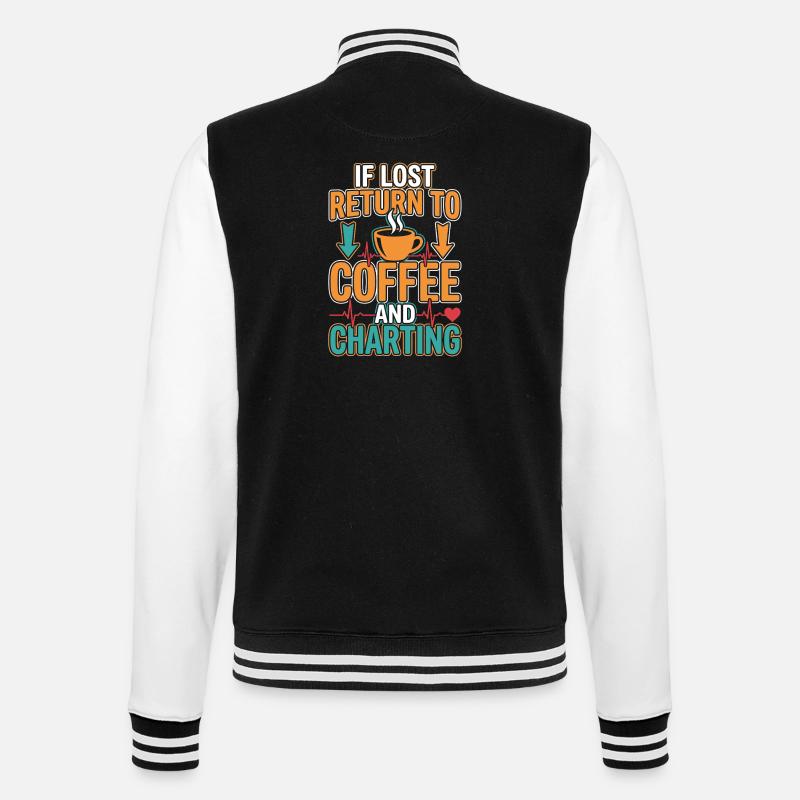 Nachtschicht-krankenschwester, Müde - College-Sweatjacke - Schwarz/Weiß