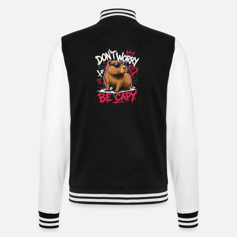 Ne t’inquiète pas, sois capy - Veste Teddy - noir/blanc