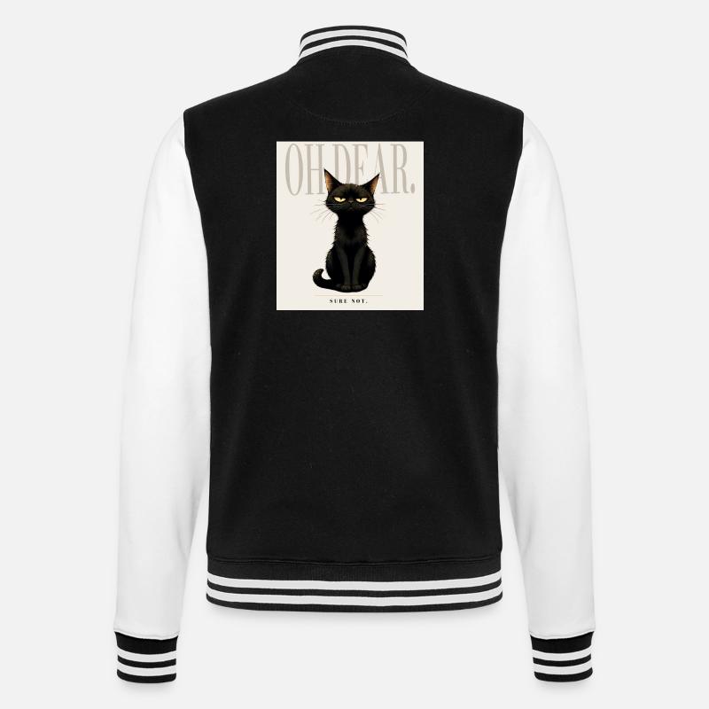 Disappointing. – Sarcastic Black Cat Design - College Sweat Jacket - black/white