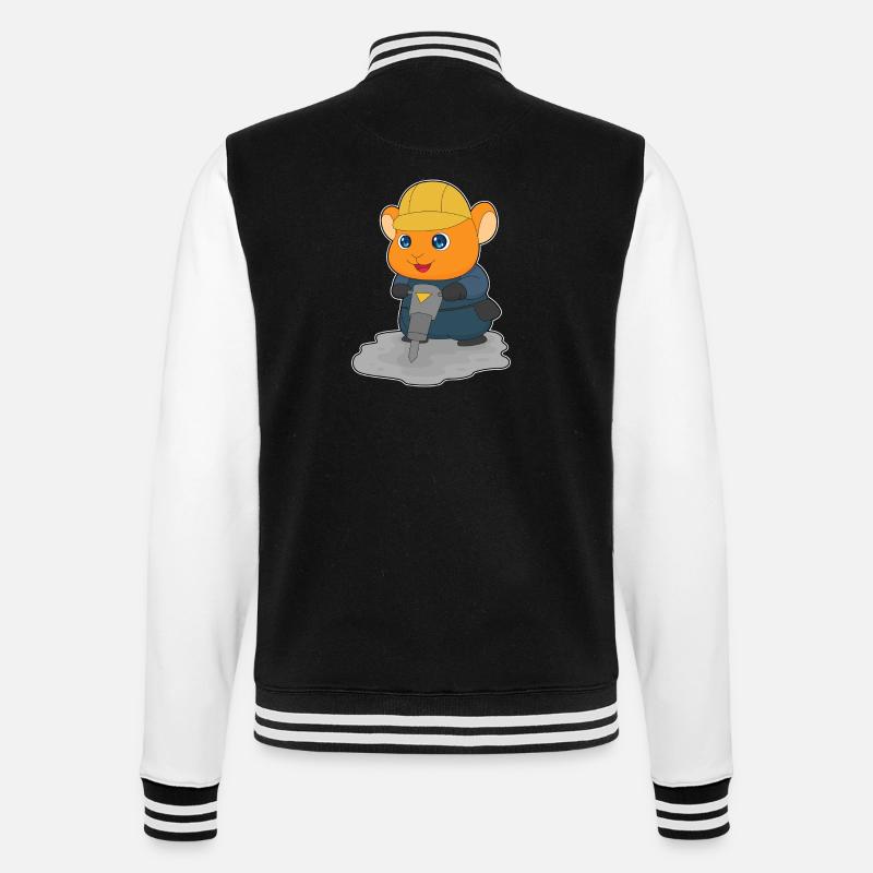 Chantier de construction Hamster Jackhammer - Veste Teddy - noir/blanc