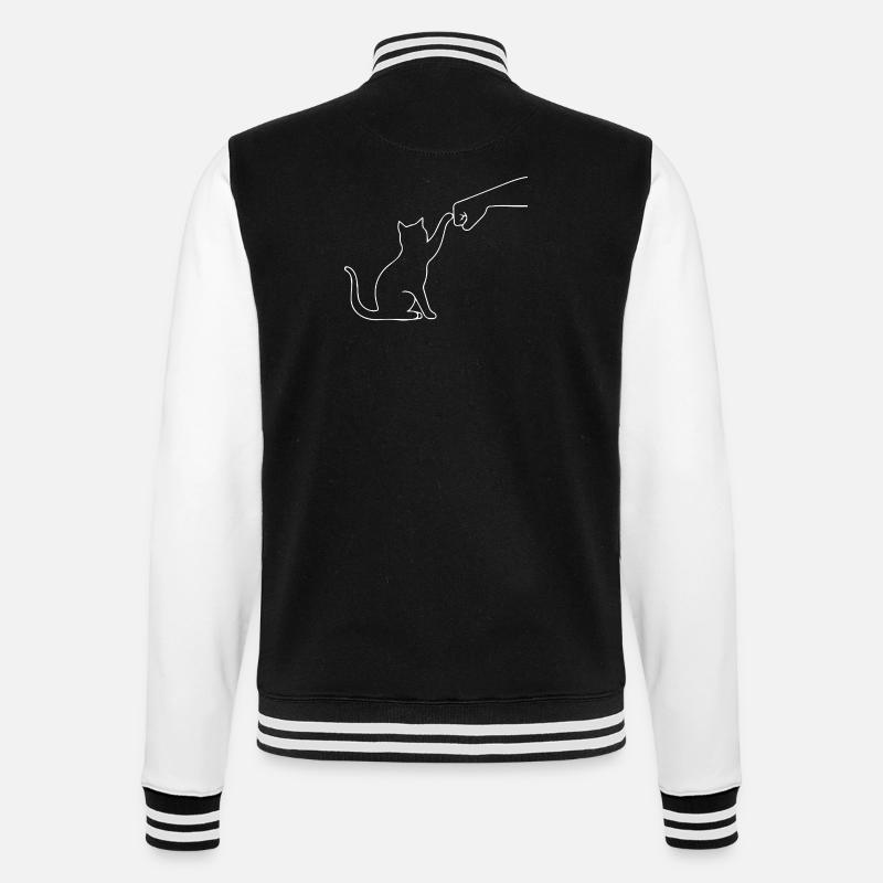 Patte de chat drôle - Veste Teddy - noir/blanc