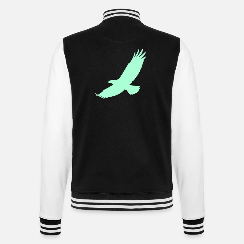 Falcon in flight - College Sweat Jacket - black/white