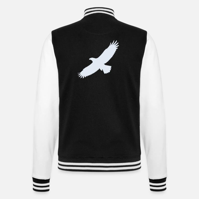Eagle - College Sweat Jacket - black/white