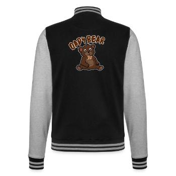 Papa Ours et son Ourson - College-Sweatjacke - Schwarz/Grau meliert - Hinten - Marisol (170cm)
