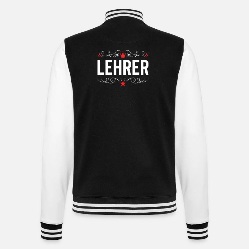 Lehrer Beruf - College-Sweatjacke - Schwarz/Weiß