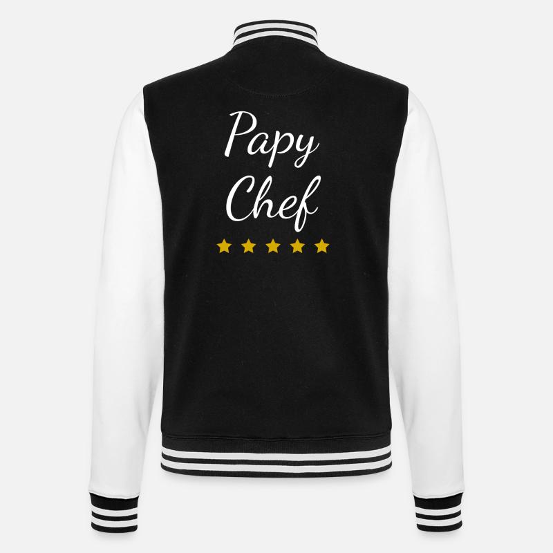 Papy Chef Étoiles - Veste Teddy - noir/blanc