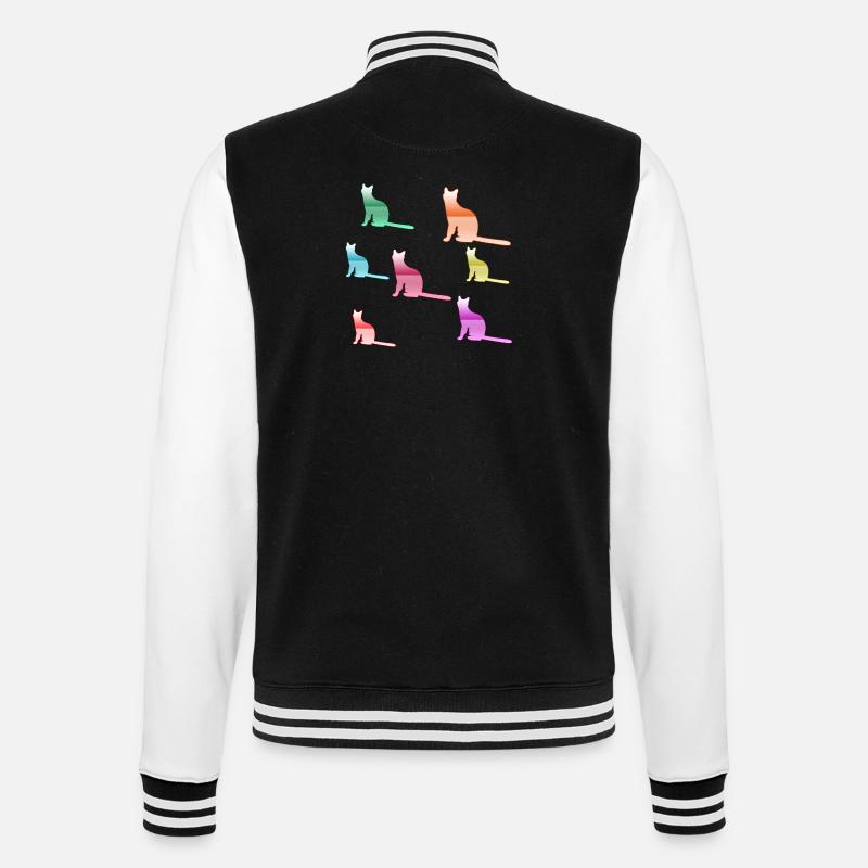 feline - College Sweat Jacket - black/white