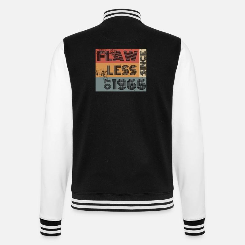 60th Birthday Flawless since 07/1966 - College Sweat Jacket - black/white