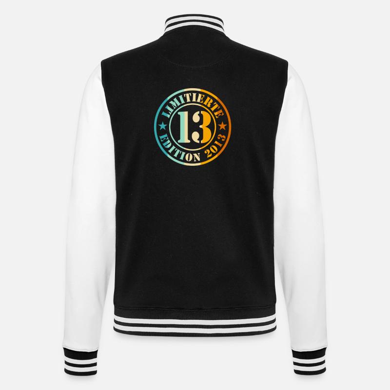 13th Birthday - College Sweat Jacket - black/white