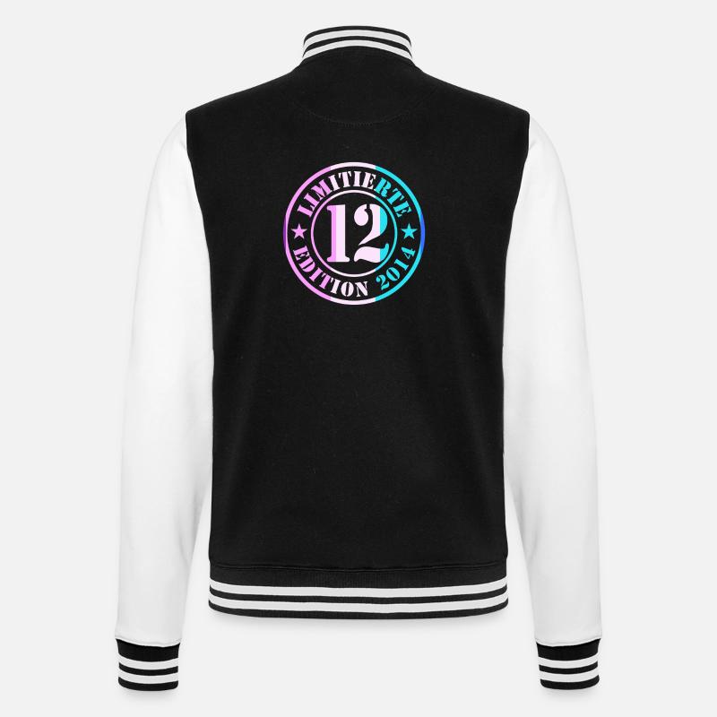 12th Birthday Boy - College Sweat Jacket - black/white