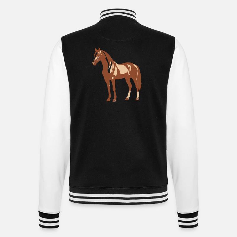 Conception de chevaux - Veste Teddy - noir/blanc
