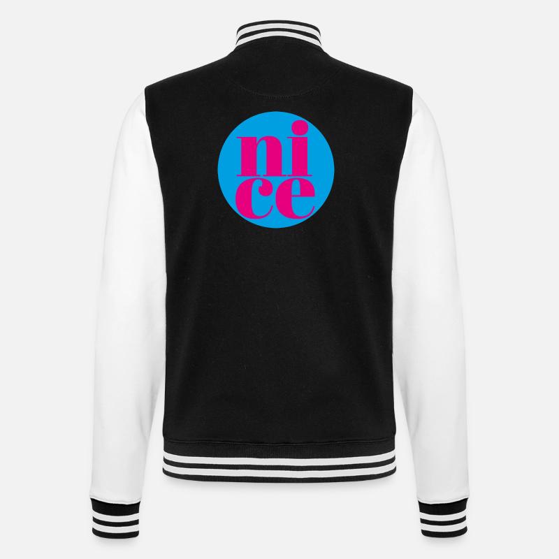 nice - College Sweat Jacket - black/white