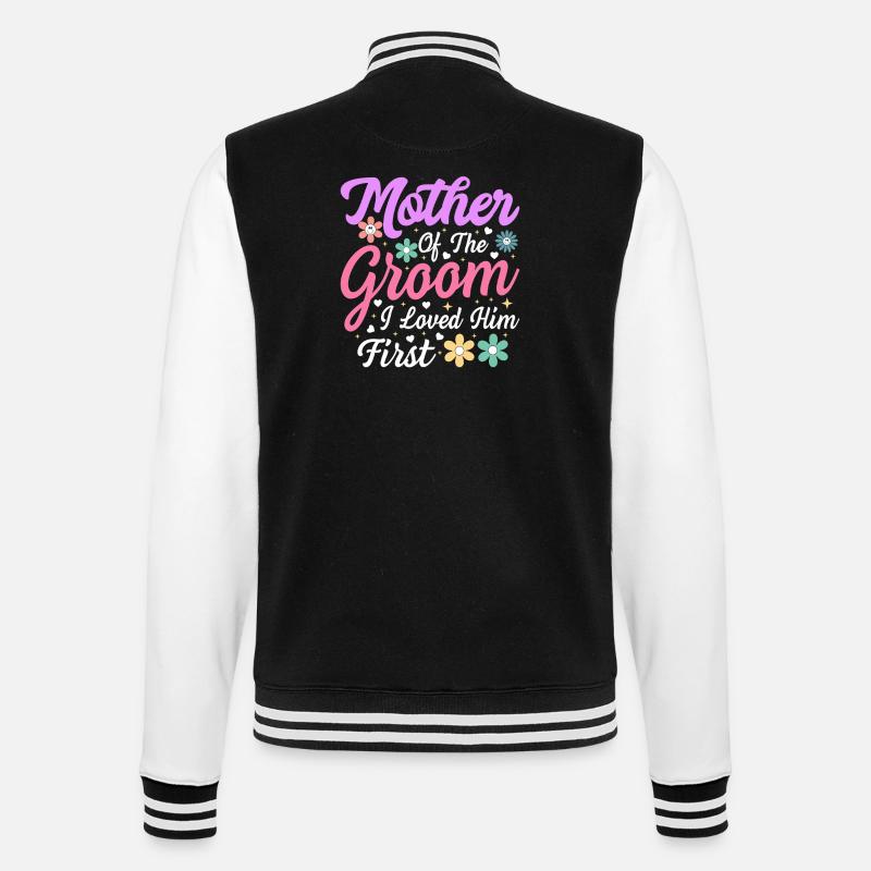 Mutter des Bräutigams: First Love - College-Sweatjacke - Schwarz/Weiß