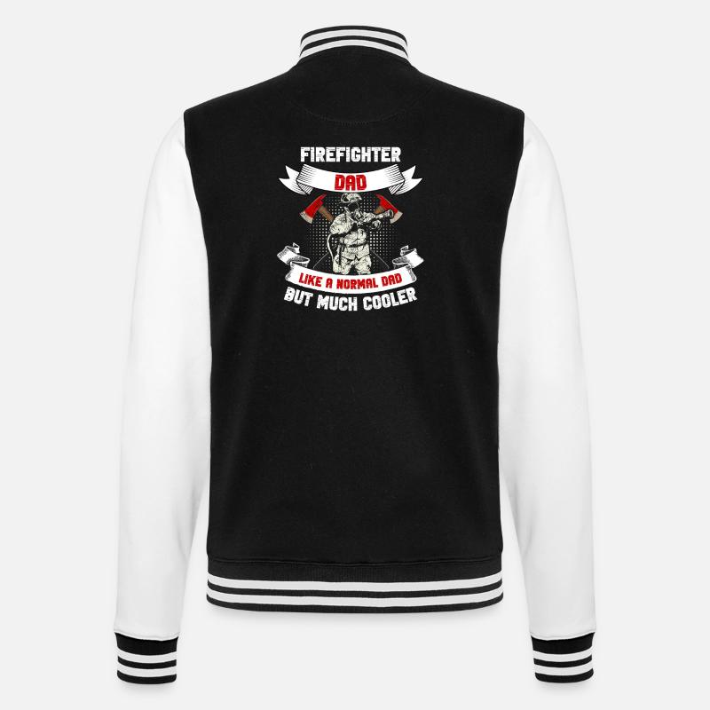 Cool Firefighter Dad - College Sweat Jacket - black/white
