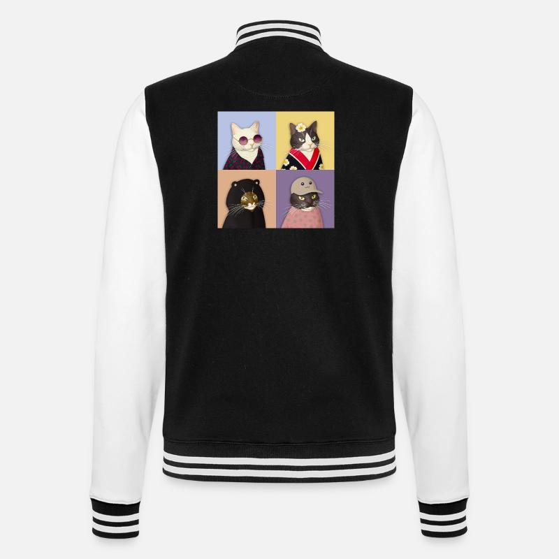 Cat Couture Quartet - College Sweat Jacket - black/white