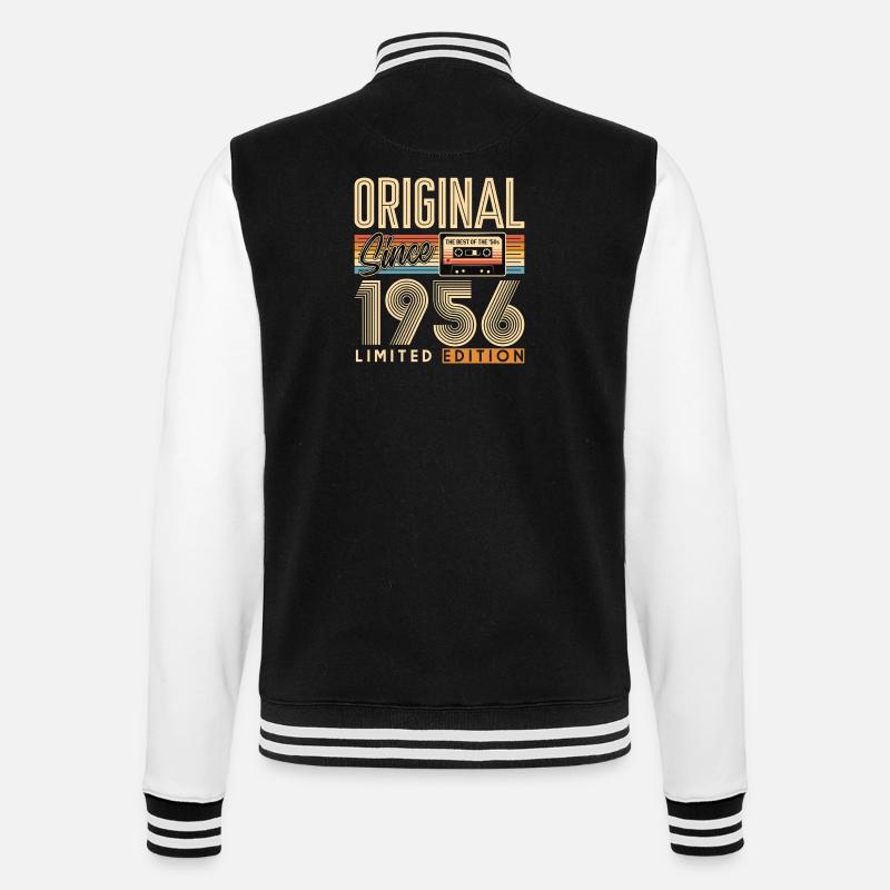 70e anniversaire, 70 ans - Veste Teddy - noir/blanc