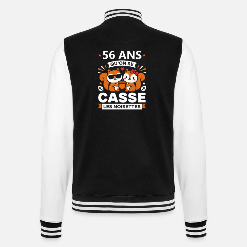 56 Ans: Cassé les Noisettes - Veste Teddy - noir/blanc