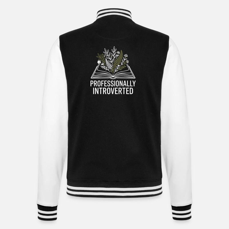 Professionally Introverted - College-Sweatjacke - Schwarz/Weiß