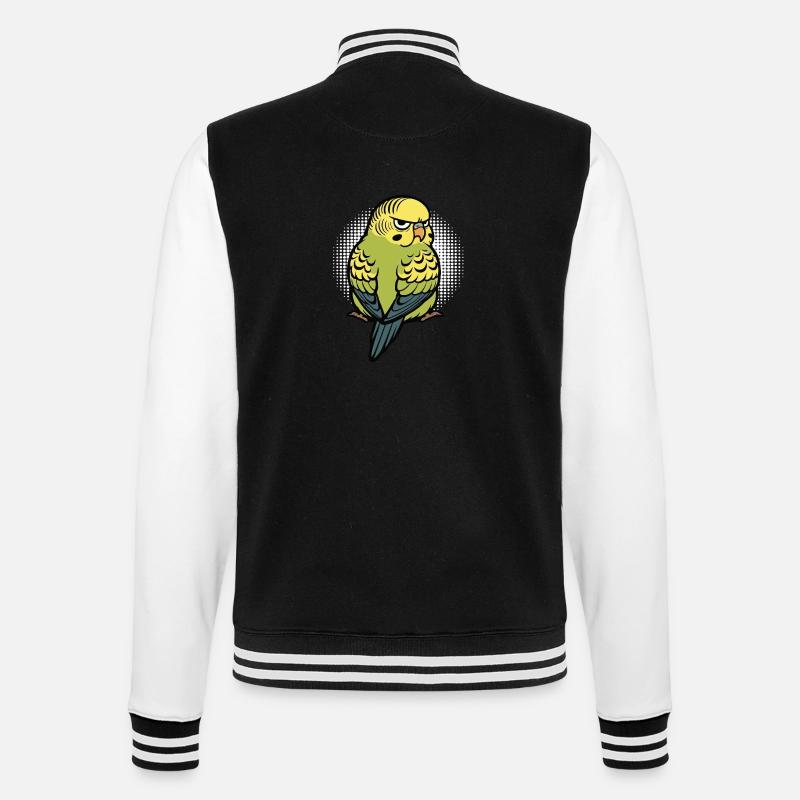 Budgerigars Budgie Owners Budgies - College Sweat Jacket - black/white