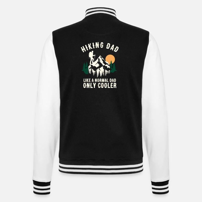 Cooler Wanderpapa - College-Sweatjacke - Schwarz/Weiß