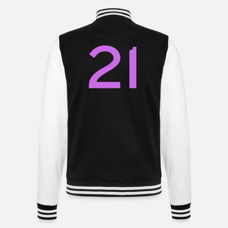21 - College Sweat Jacket - black/white