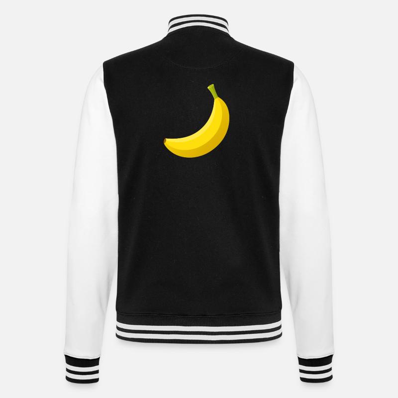 Banane - College-Sweatjacke - Schwarz/Weiß