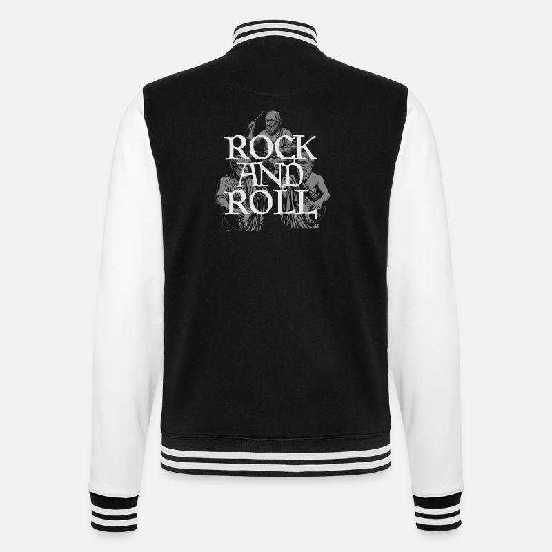 Classic Rock and Roll Philosopher Band - College Sweat Jacket - black/white
