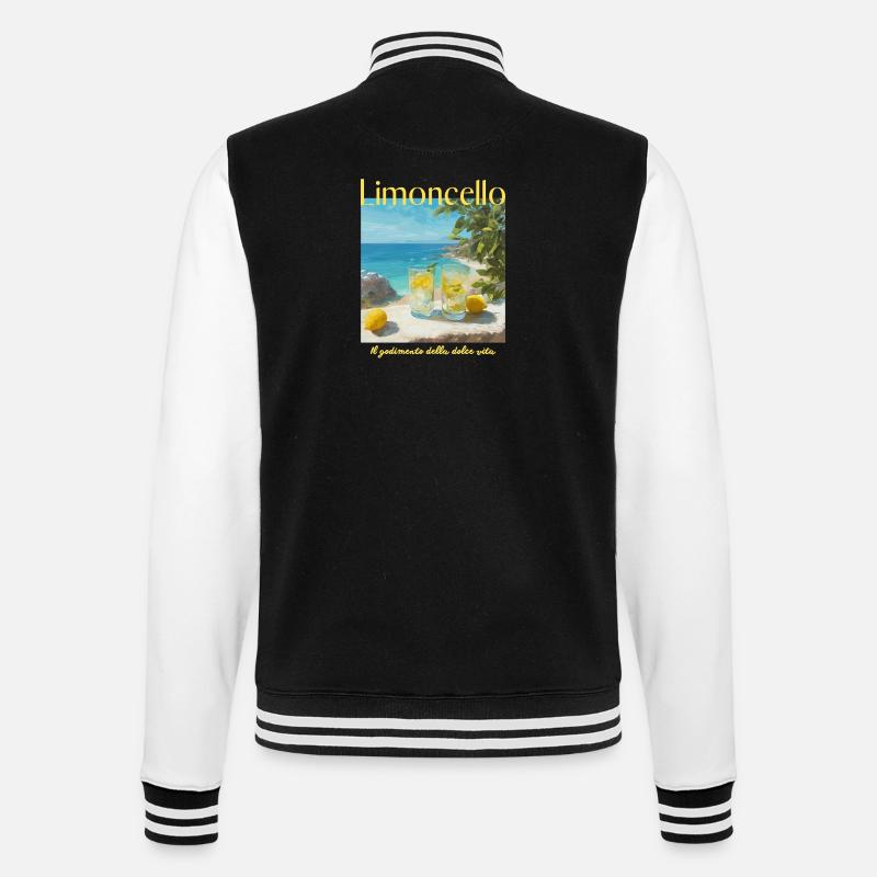 Limonecello am Strand - College-Sweatjacke - Schwarz/Weiß