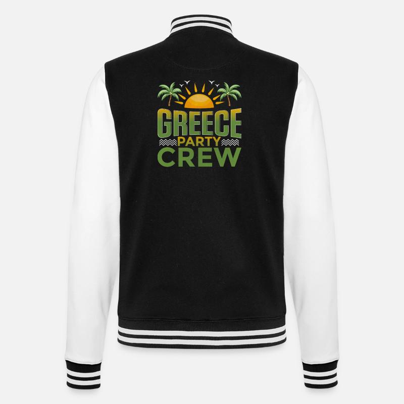 Greece Party Crew - College Sweat Jacket - black/white