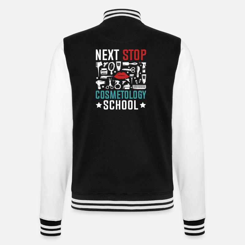 Next stop: Cosmetics School - College Sweat Jacket - black/white