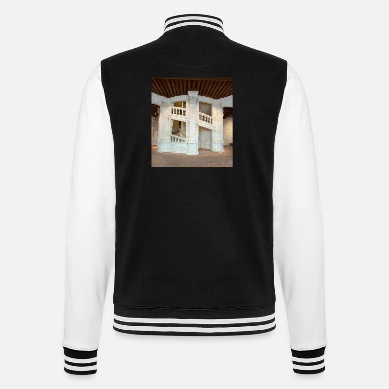 Double Spiral Staircase - College Sweat Jacket - black/white