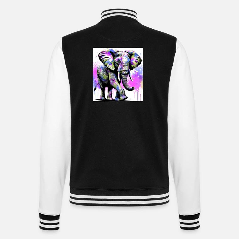 éléphant - Veste Teddy - noir/blanc