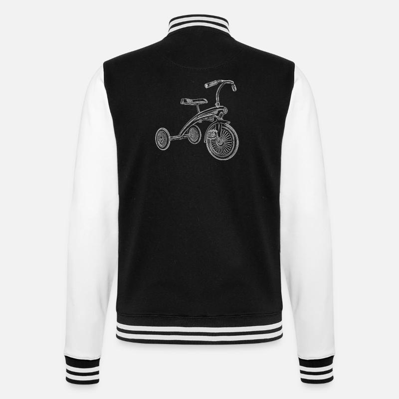 Tricycle - College Sweat Jacket - black/white