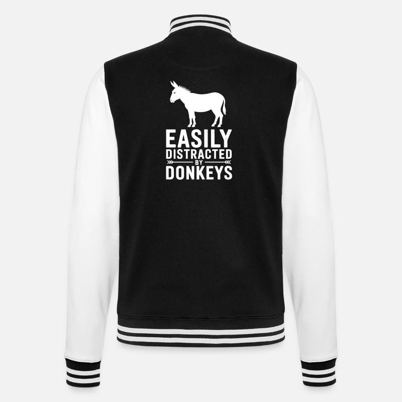 Donkey Sayings Donkey Funny Donkey Gift - College Sweat Jacket - black/white