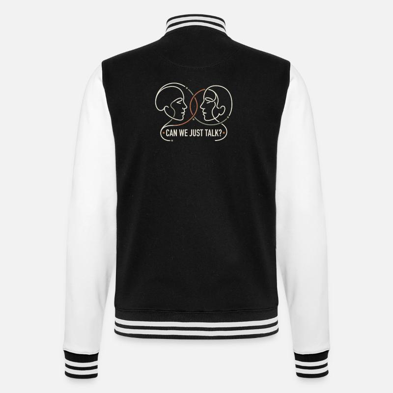 Gegen Spaltung - College-Sweatjacke - Schwarz/Weiß
