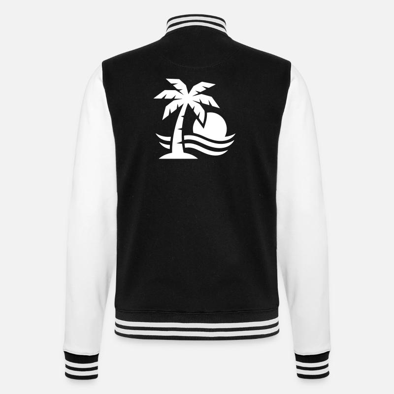 Palm Tree Beach Sun - Veste Teddy - noir/blanc