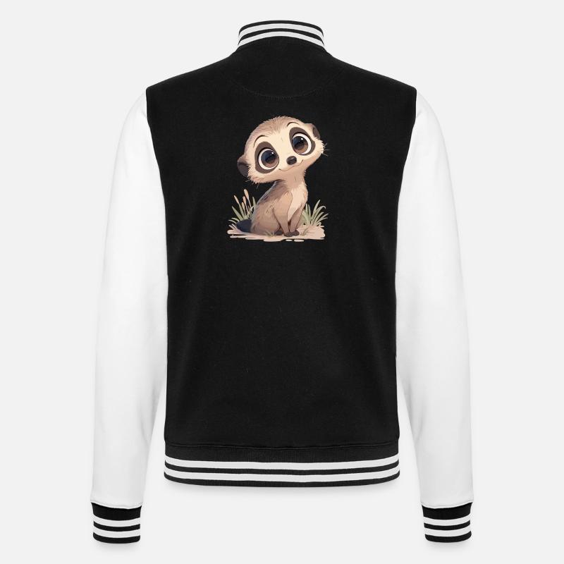 Suricate Erdmännchen - Veste Teddy - noir/blanc