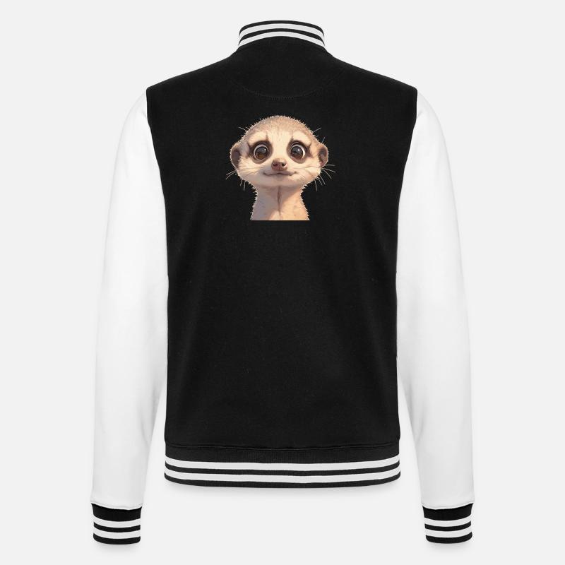 Suricate Erdmännchen - Veste Teddy - noir/blanc